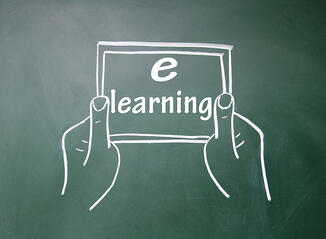 e-learning title and Tablet PC