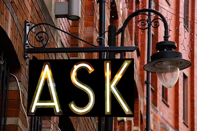 image “ask” signage