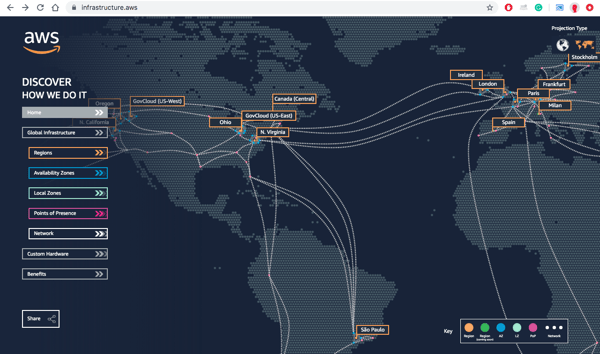 Blog interactive map AWS