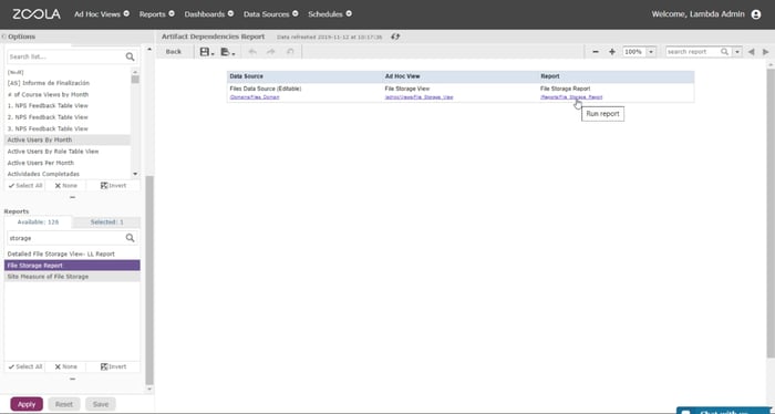 Blog screenshot lambda analytics zoola artifact dependencies report