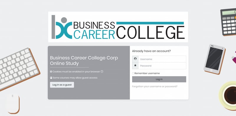 Blog-Case-Study-Business-Career-College-Login-Page