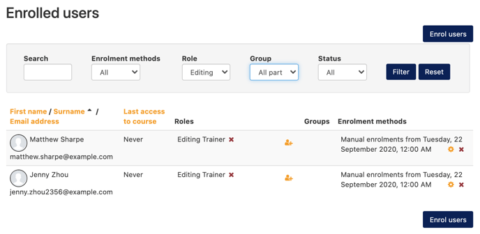 enrol trainer