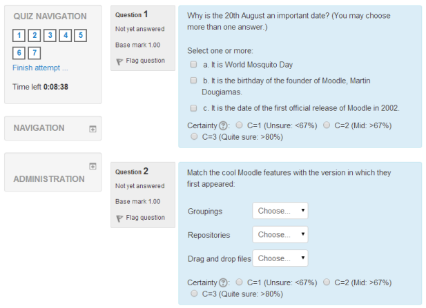 Quiz screenshot