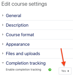 course completion tracking