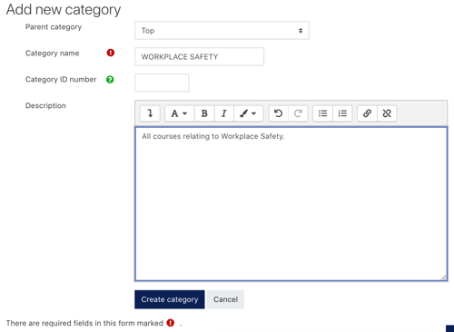 add a new category page
