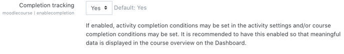 completion tracking