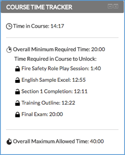 image course time tracker screenshot