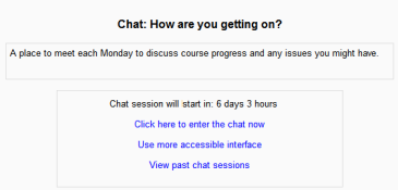 blog self paced learning - moodle chat