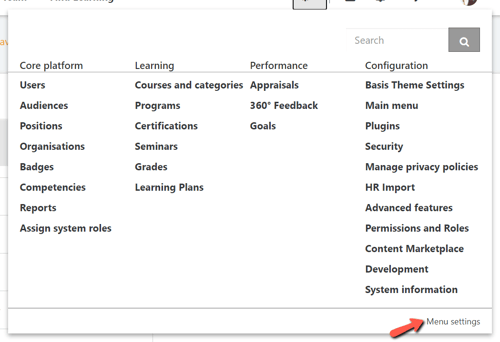 siteadminmenusettings