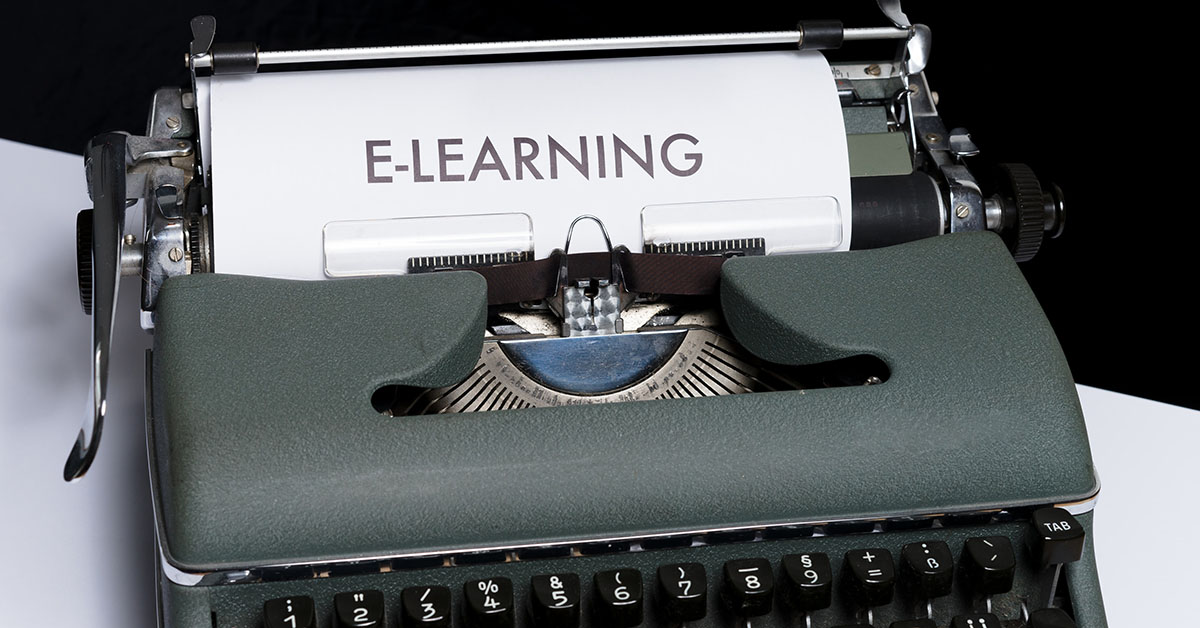 image header elearning typewriter